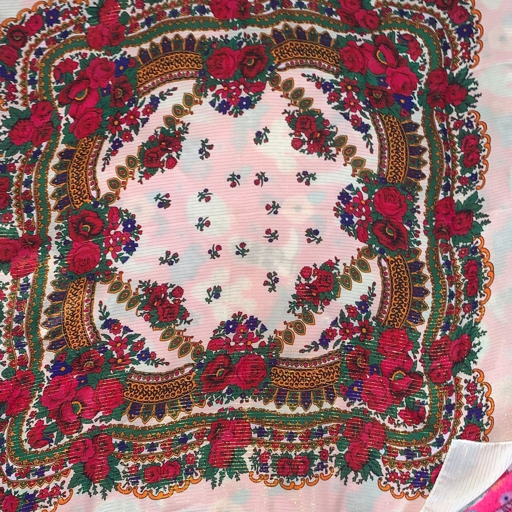 Floral Patterned Scarf